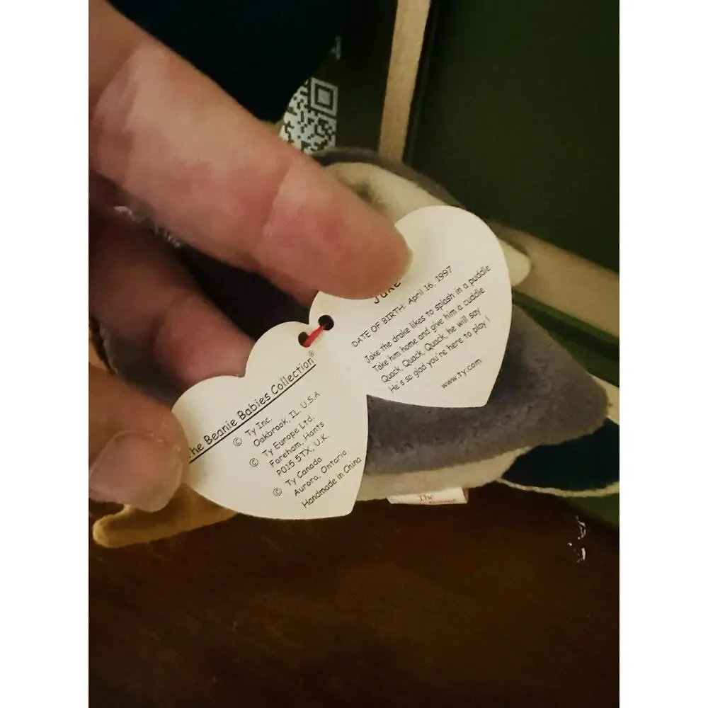 Ty Beanie Baby Jake The Duck - Rare! 🔥Mismatch Tags For Dates And Korean Stamp